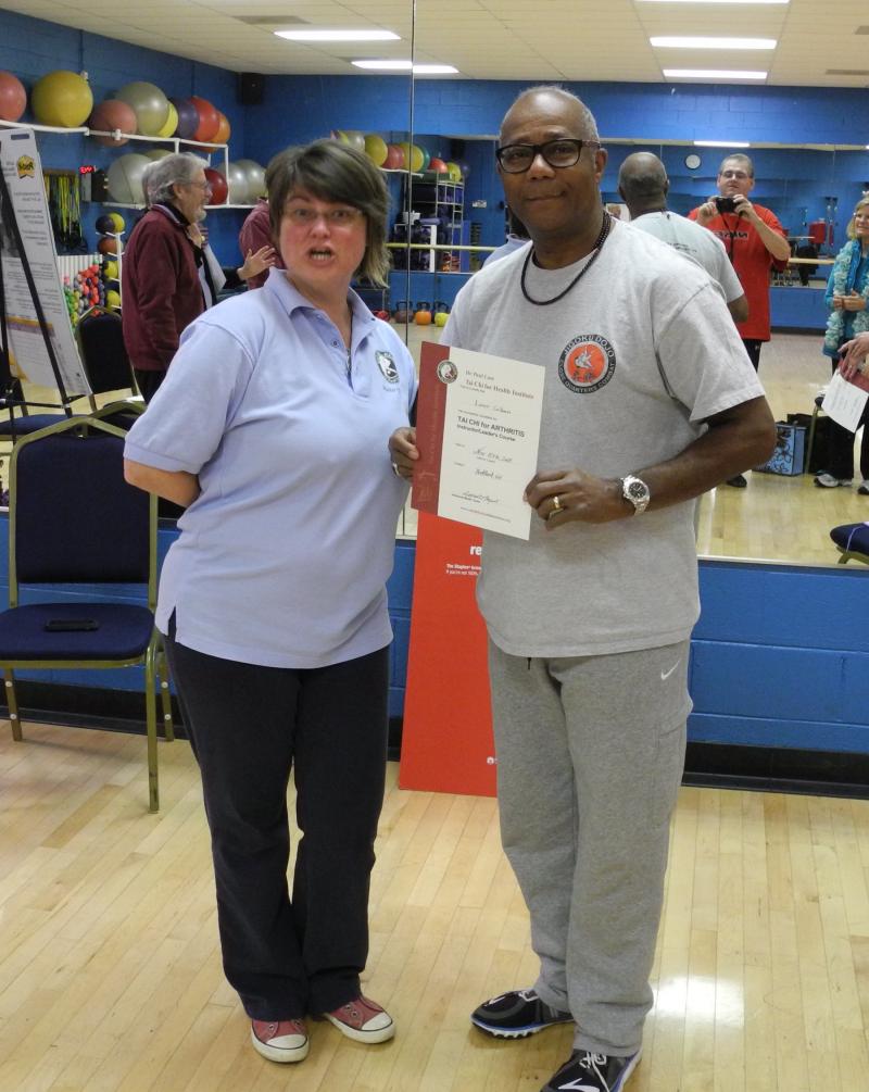 Sensei Calhoun  receiving his Teaching certification.